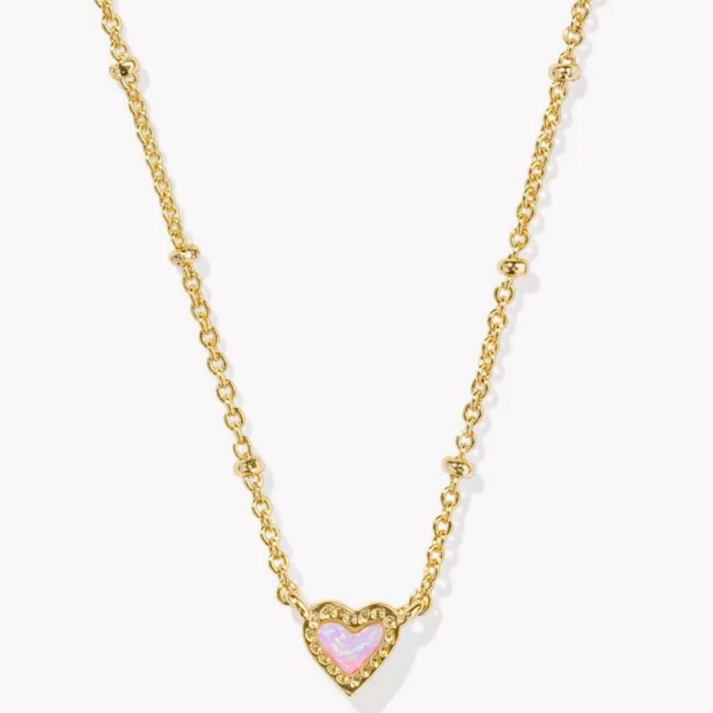 💖KENDRA SCOTT Mini Ari Heart Gold Satellite sSort Pendant Necklace - Picture 5 of 8
